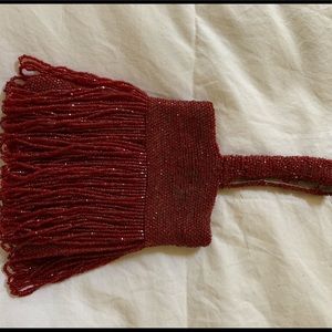 Vintage red bead mini bag